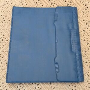 Vintage 1993 Mead Trapper Keeper XL Blue Textured Binder Neatbook Notebook 90s